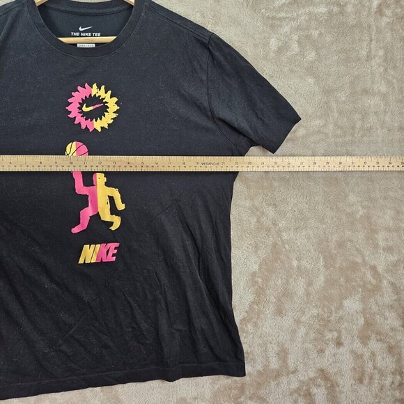 Nike Dri-Fit T-Shirt Men's Size L Black Festival Basketball Short Sleeve Tee - Picture 2 of 10